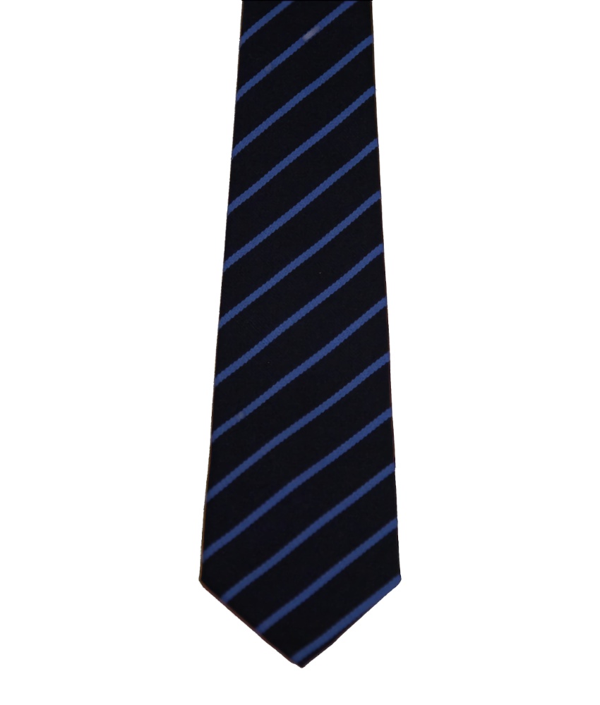 Navy/Sax Thin stripe Tie by Unicol