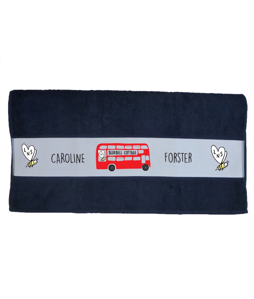 LNS Personalised School Bath Towel
