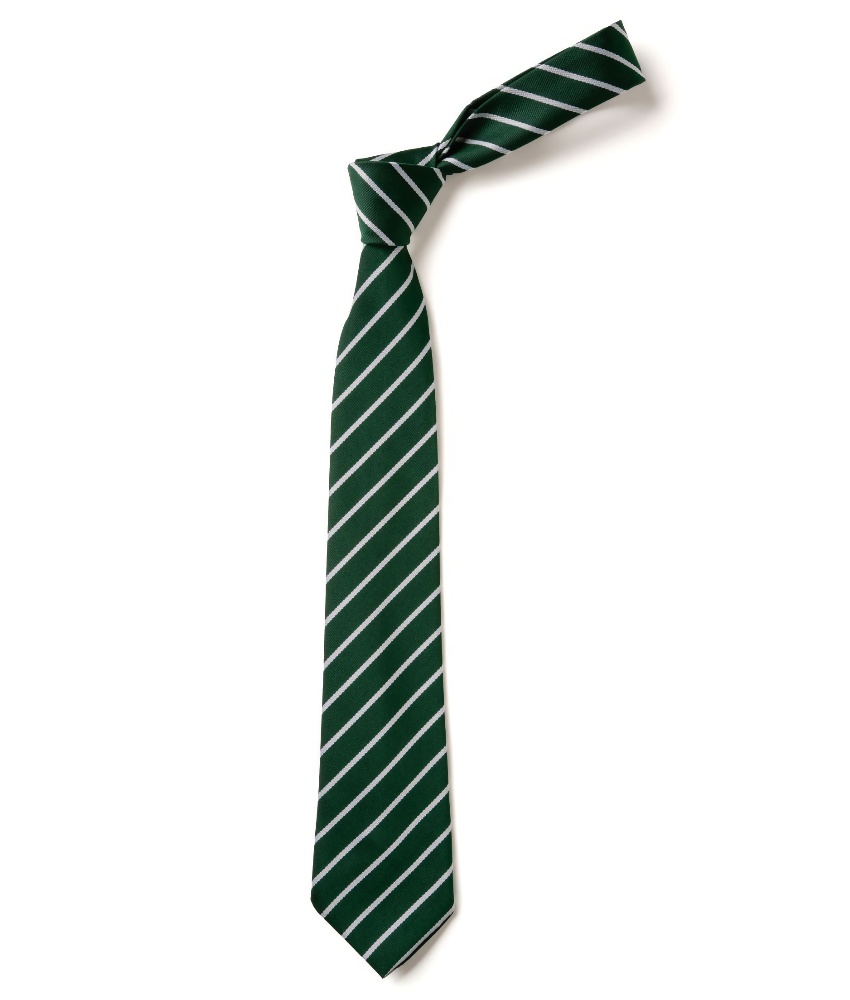 Green/White Thin Stripe Tie by Unicol