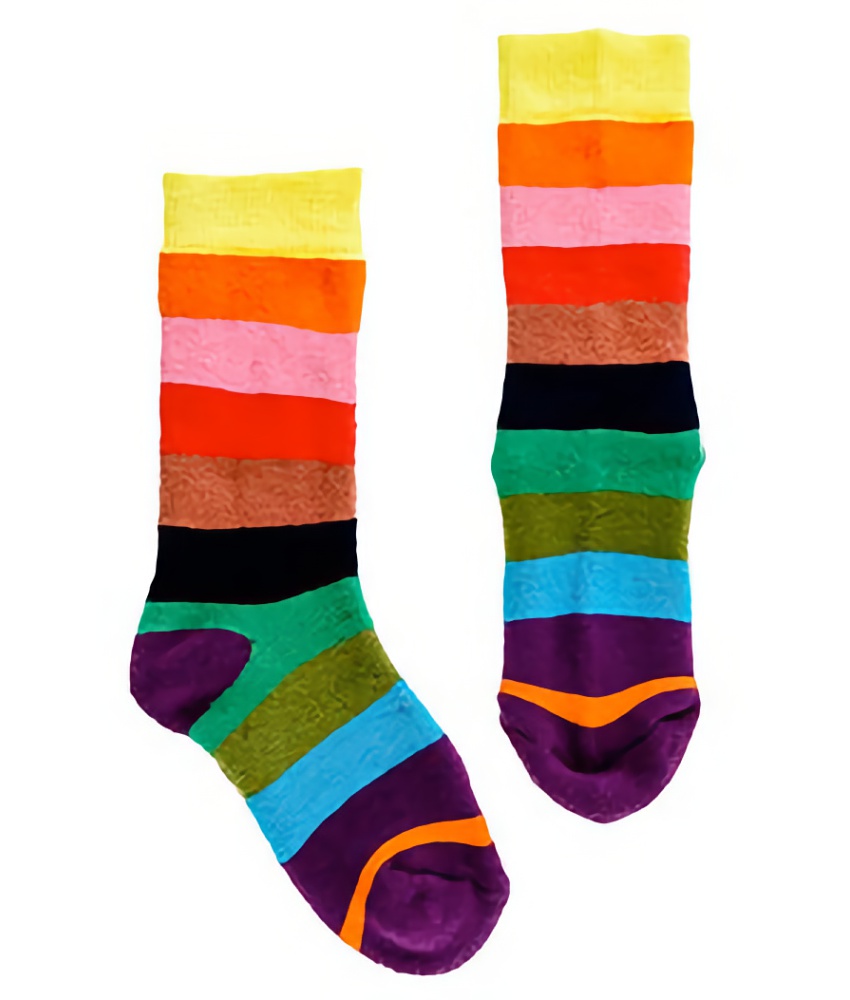 Rainbow Welly Sock