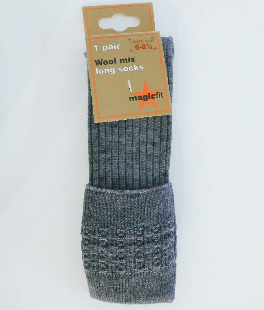 Knee High Patterned Turnover Top Socks (Single Pack)