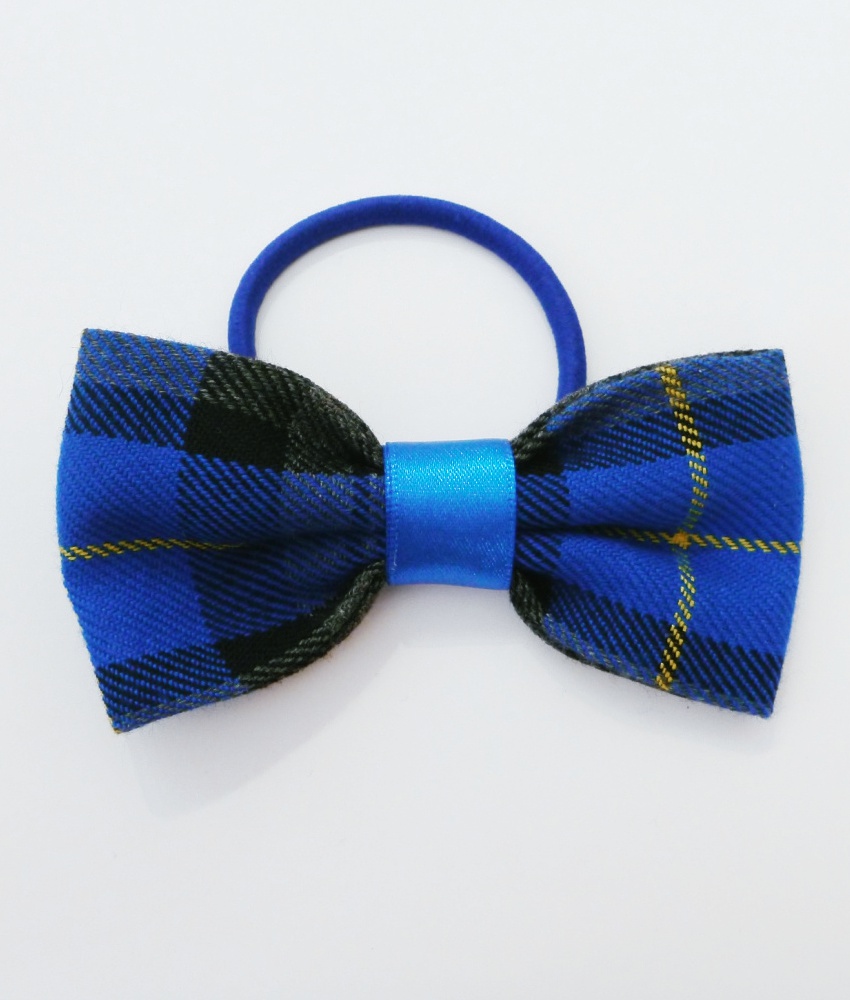 Tartan Ponytail Bow Bobble