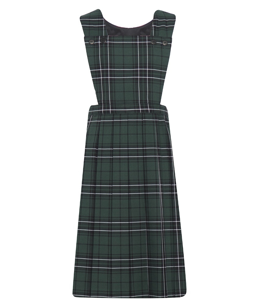 Prestwick Bottle Green Tartan Pinafore
