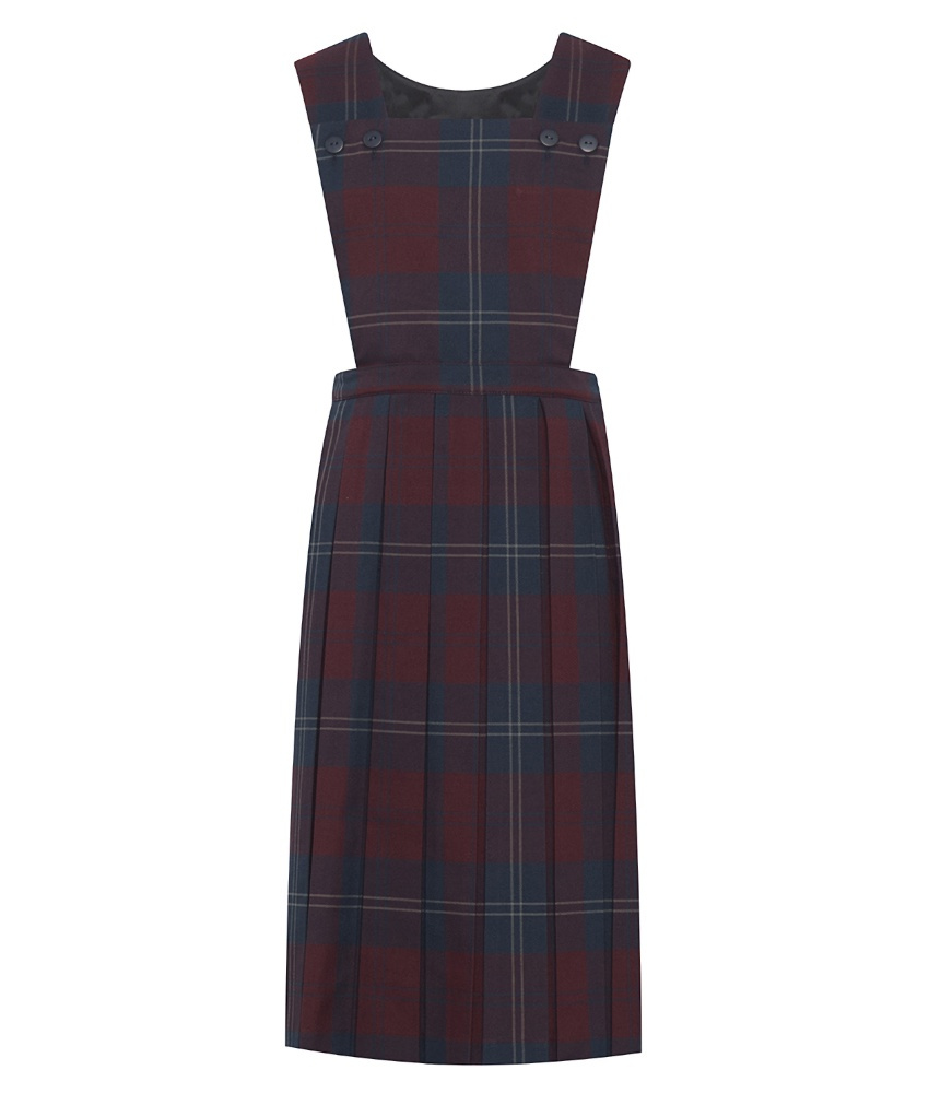 Prestwick Maroon Tartan Pinafore