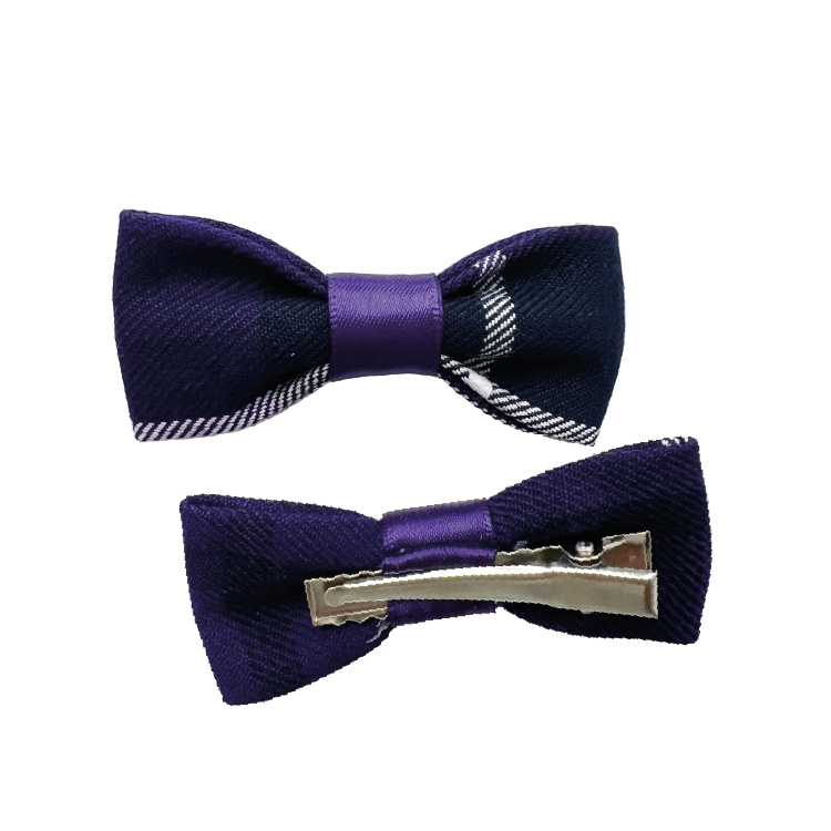 Warrior Tartan Small Bow Clips (2 pack)
