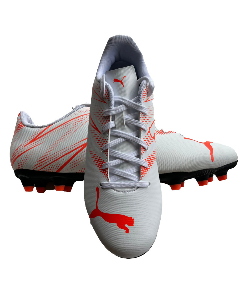 Puma Attacanto Adult Football Boots in White/Orange