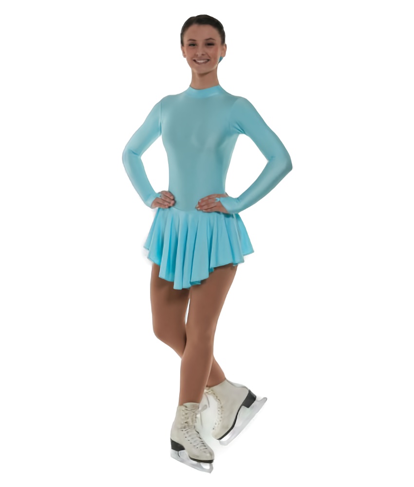 Skate 1 Turtle Neck Skating Dress in Aqua